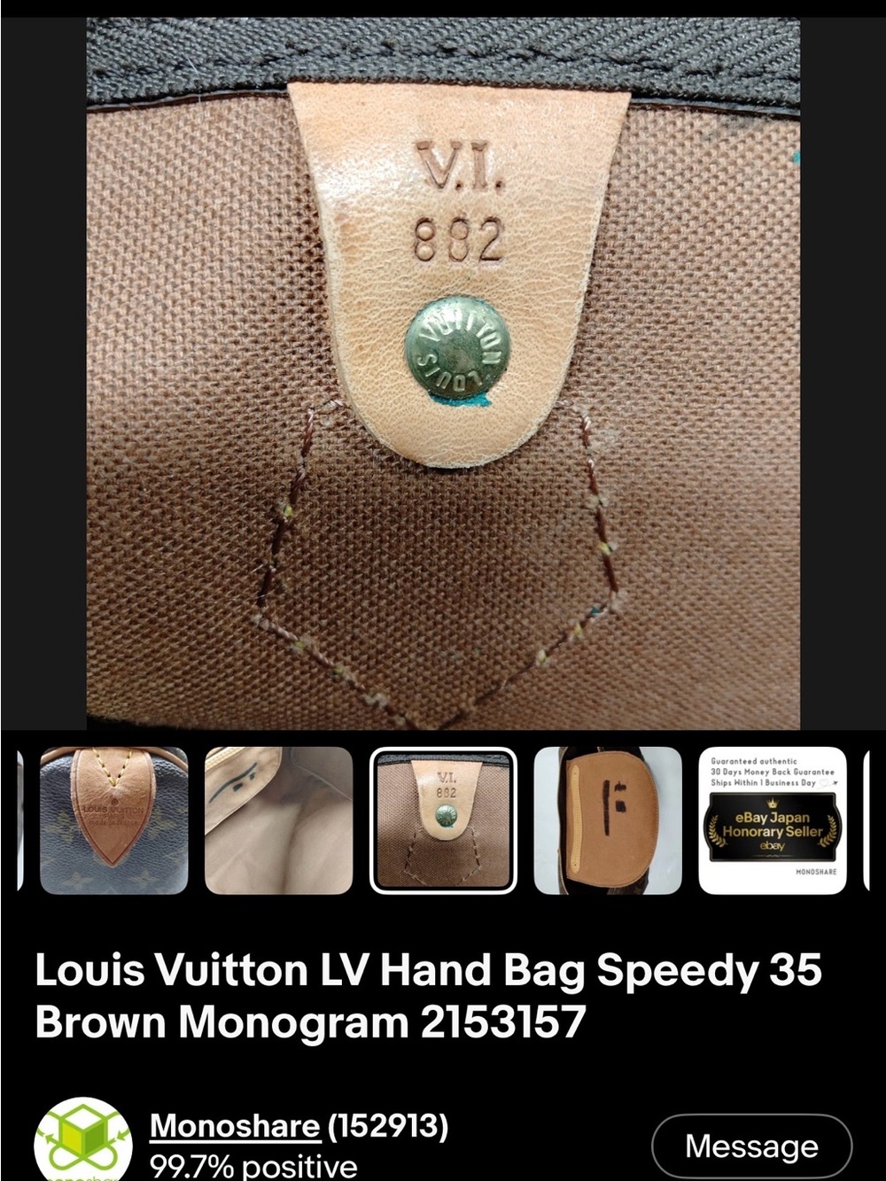Louis Vuitton Monogram Speedy 35 - Picture 12 of 13